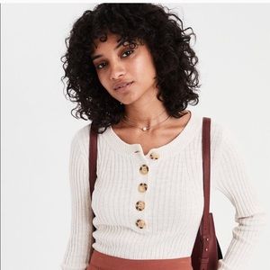 American eagle Henley sweater